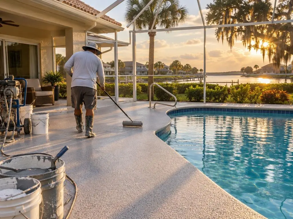 Pool Deck Resurfacing in Melbourne, FL